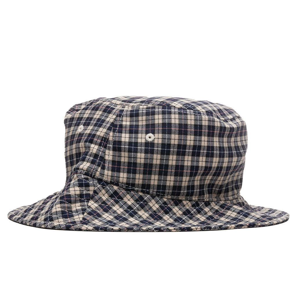 Basic Plaid Bucket Hat - Off White