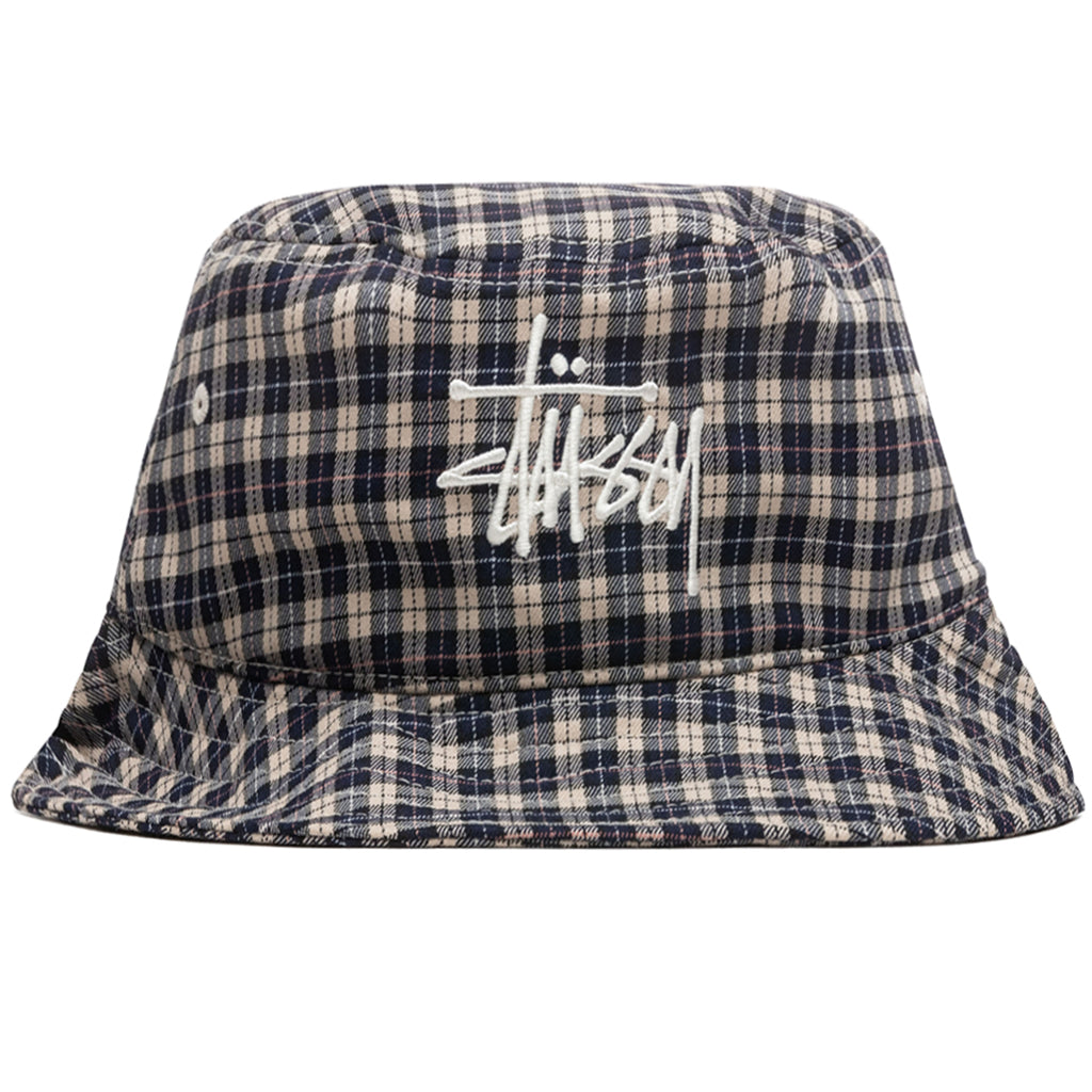 Basic Plaid Bucket Hat - Off White