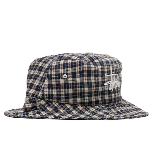 Basic Plaid Bucket Hat - Off White