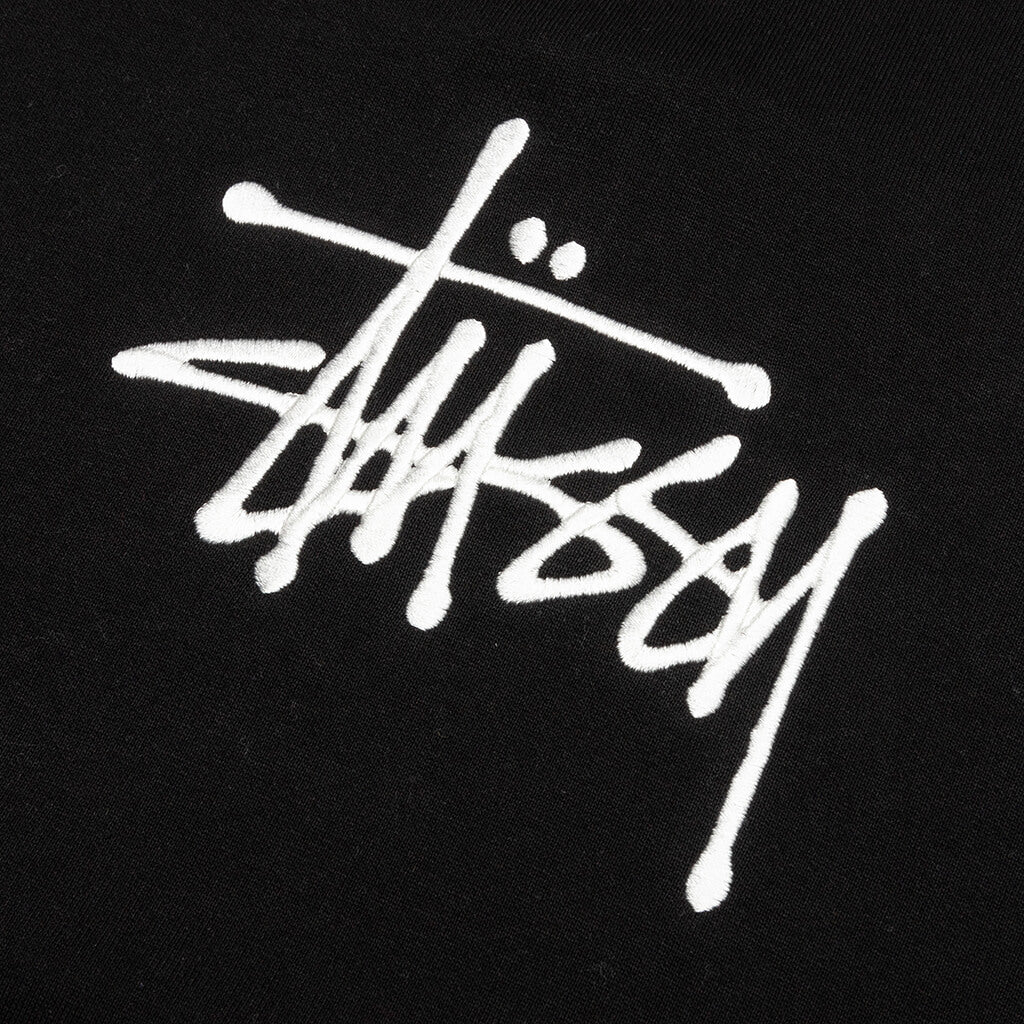 Basic Applique Hoodie - Black