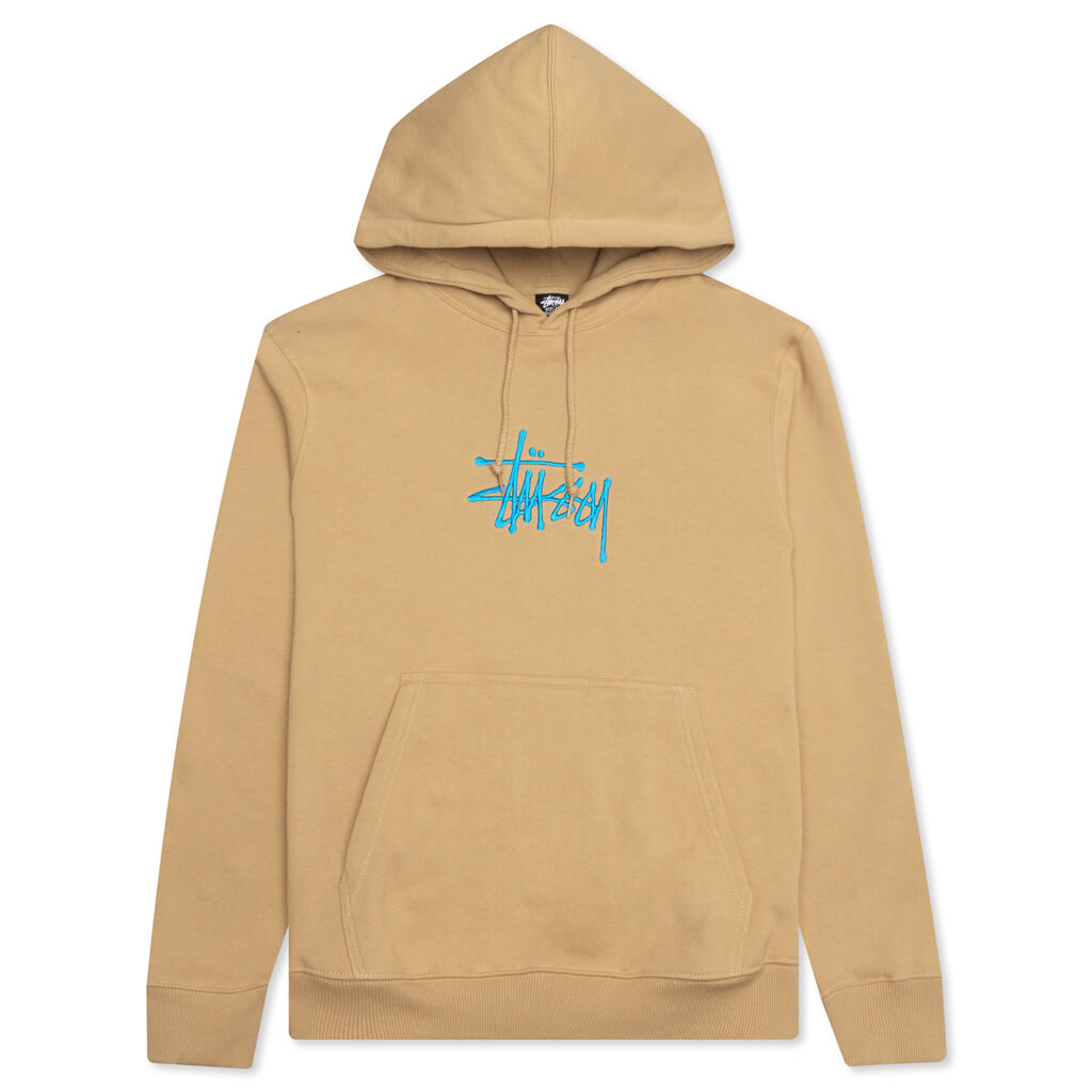 Basic Applique Hoodie - Khaki