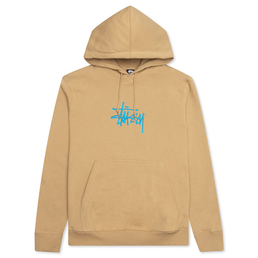 Basic Applique Hoodie - Khaki