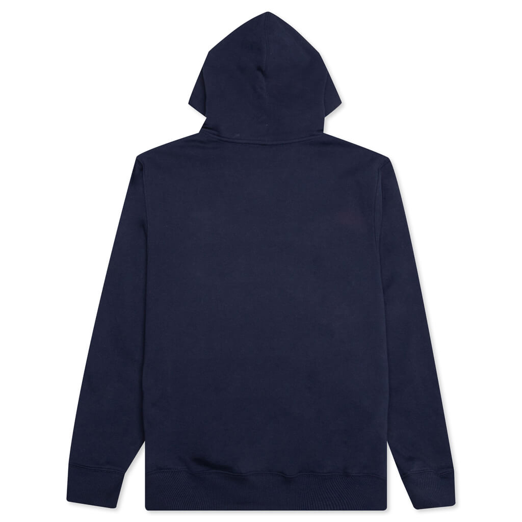 Basic Applique Hoodie - Navy