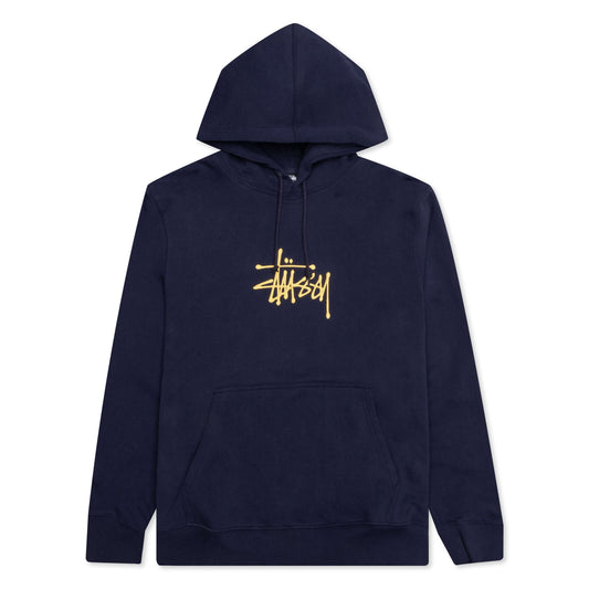Basic Applique Hoodie - Navy