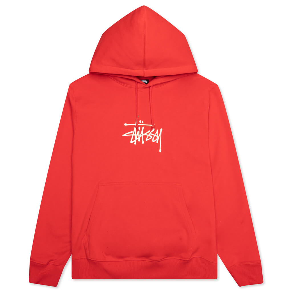 Basic Applique Hoodie - Red