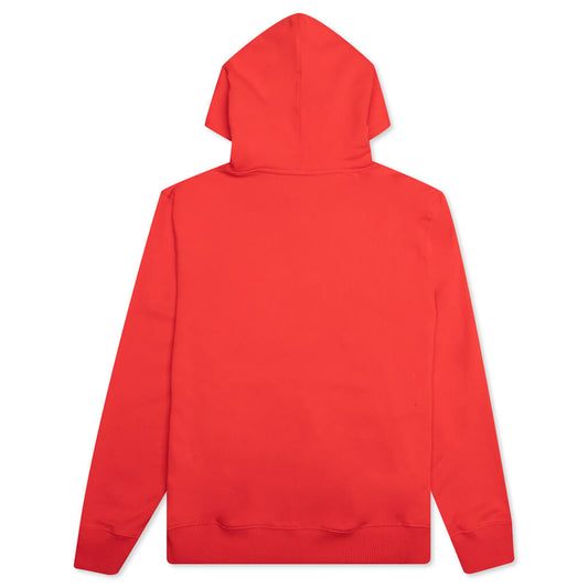 Basic Applique Hoodie - Red