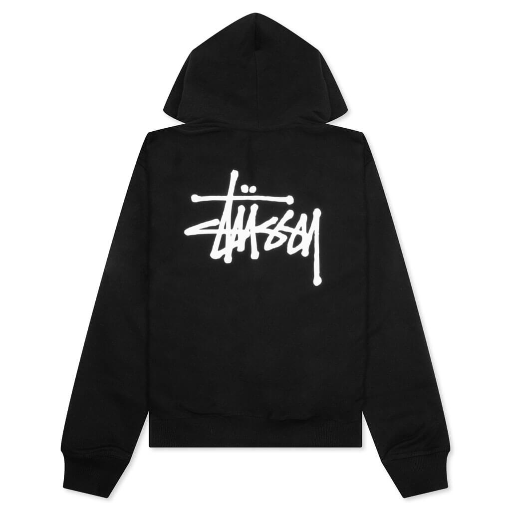 Basic Stussy Zip Hoodie - Black