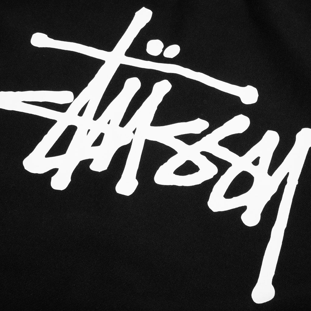 Basic Stussy Zip Hoodie - Black