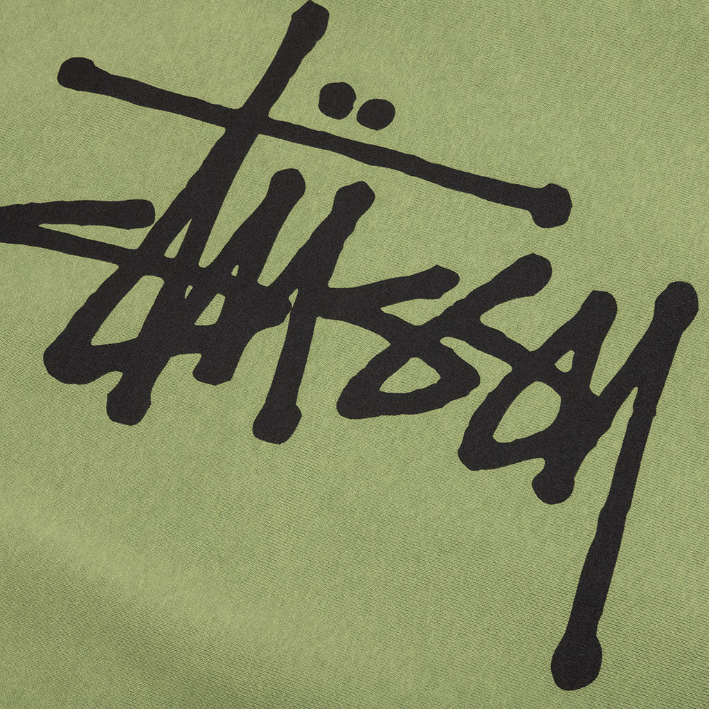 Basic Stussy Zip Hoodie - Moss