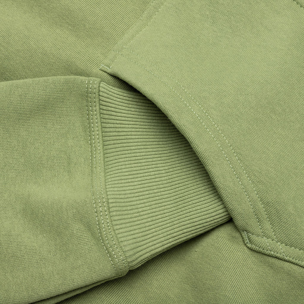 Basic Stussy Zip Hoodie - Moss