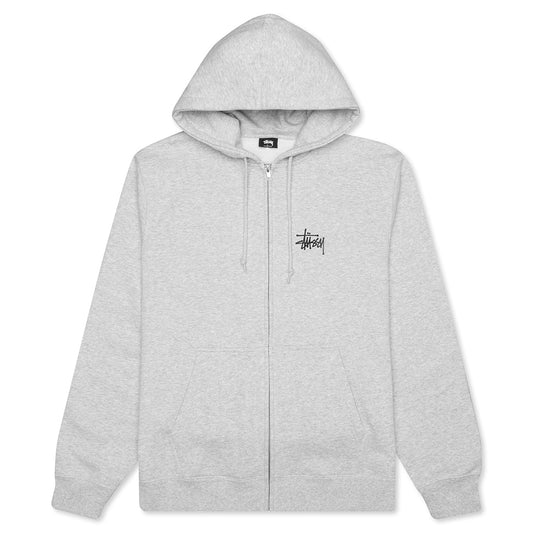 Basic Zip Hoodie - Ash Heather