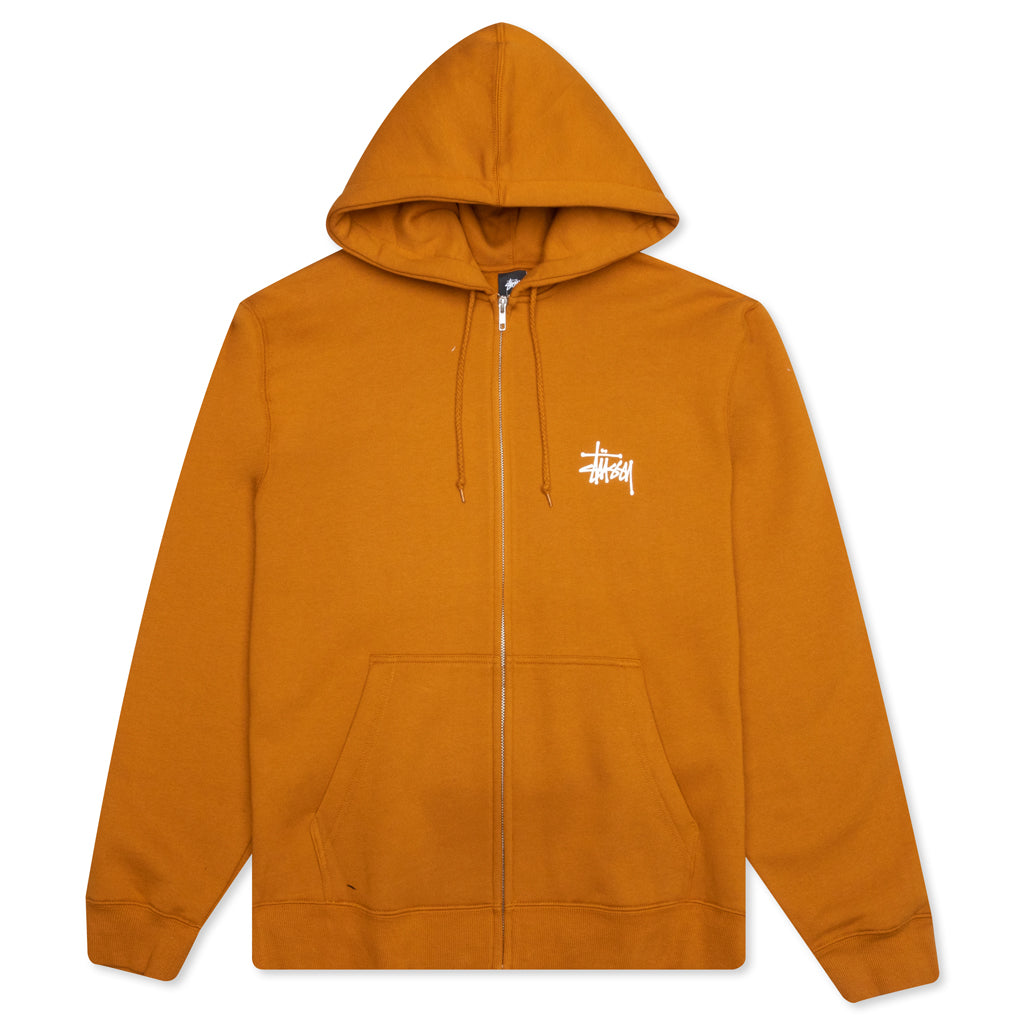Basic Zip Hoodie - Carmel
