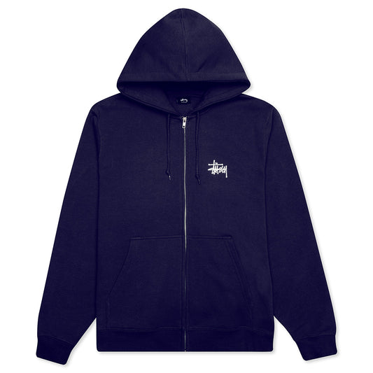 Basic Zip Hoodie - Navy