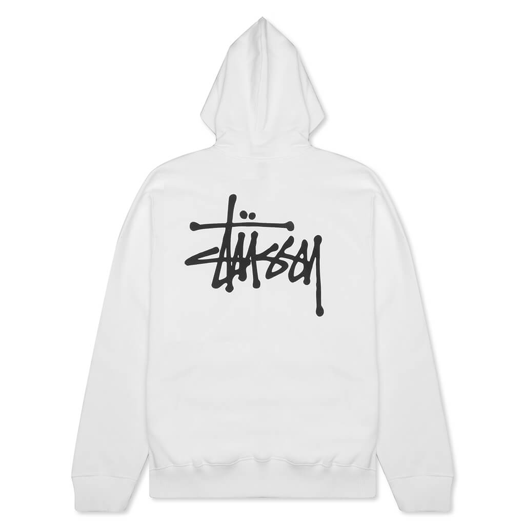 Basic Zip Hoodie - White