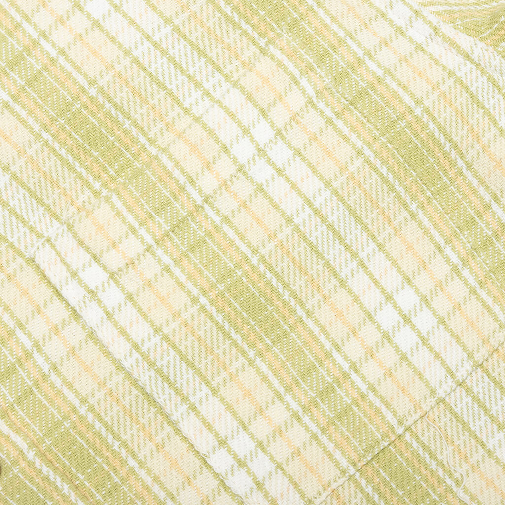 Beach Plaid Shirt - Lime