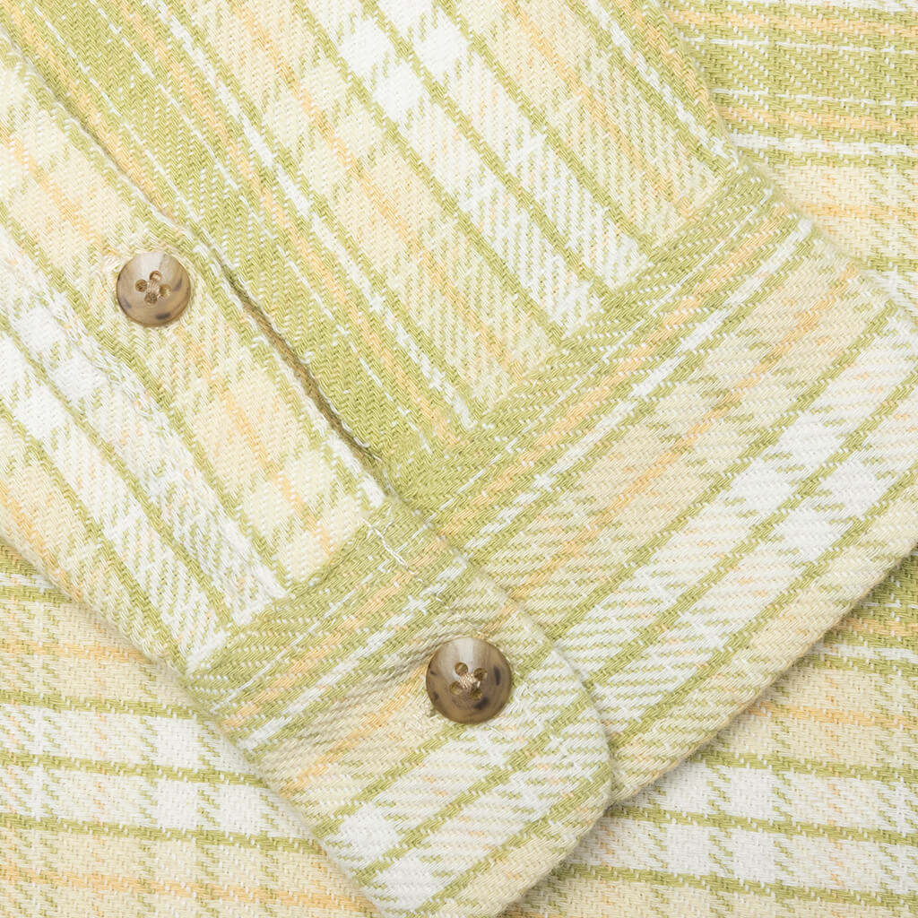 Beach Plaid Shirt - Lime