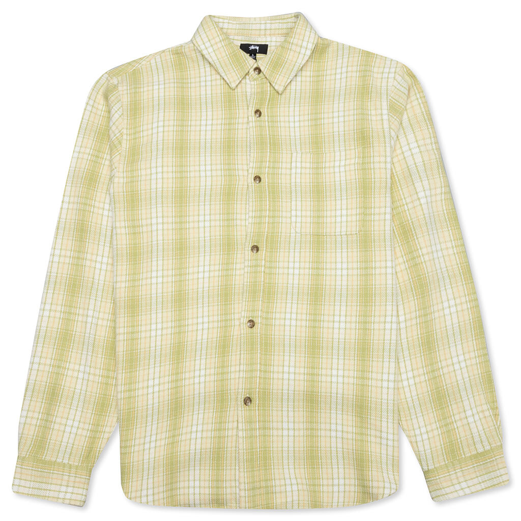 Beach Plaid Shirt - Lime