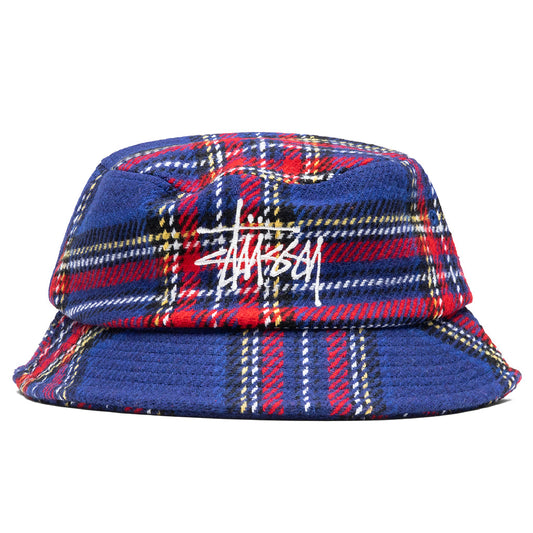 Big Logo Plaid Bucket Hat - Blue