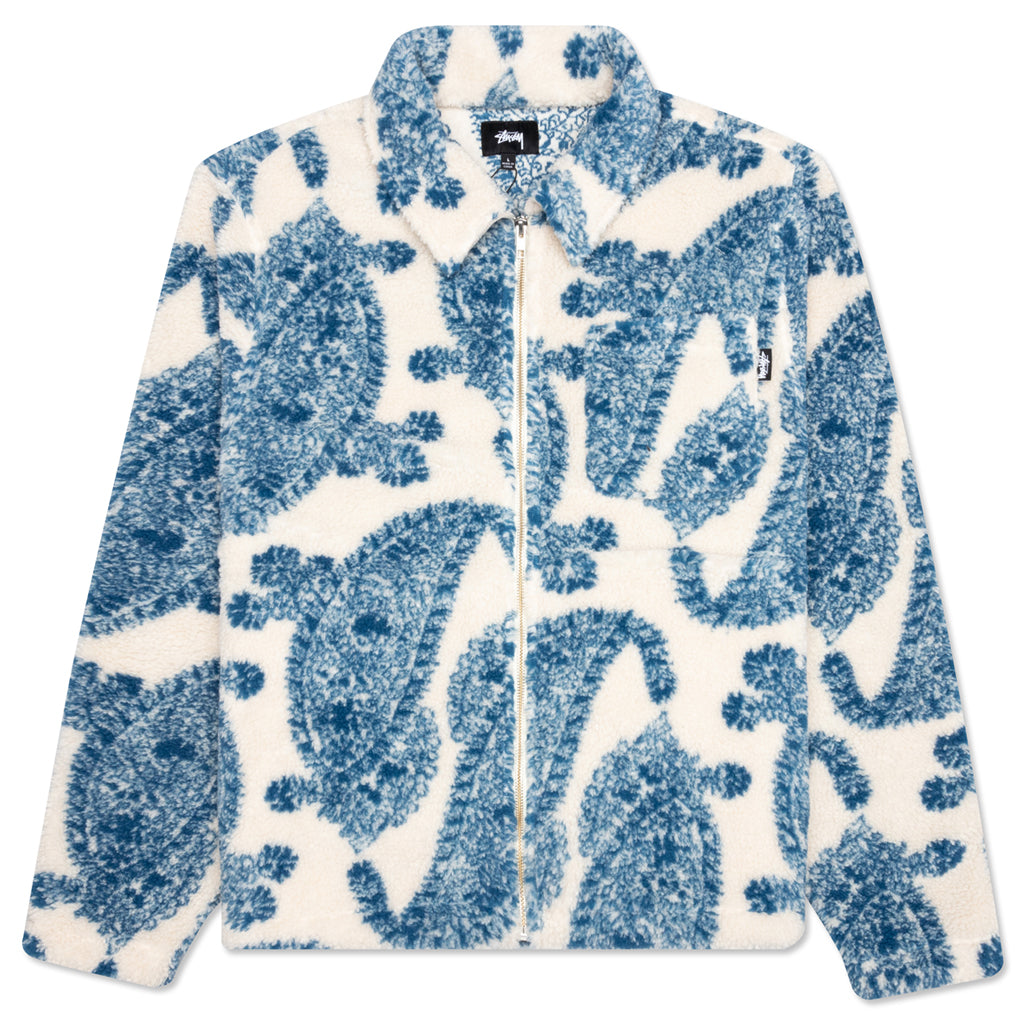 Big Paisley Full Zip Sherpa - Natural