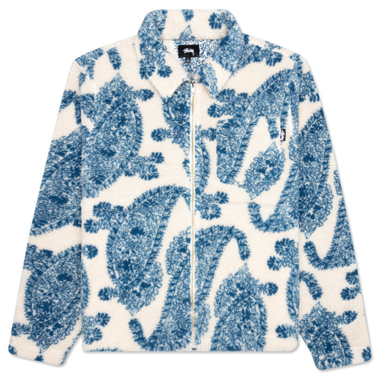 Big Paisley Full Zip Sherpa - Natural