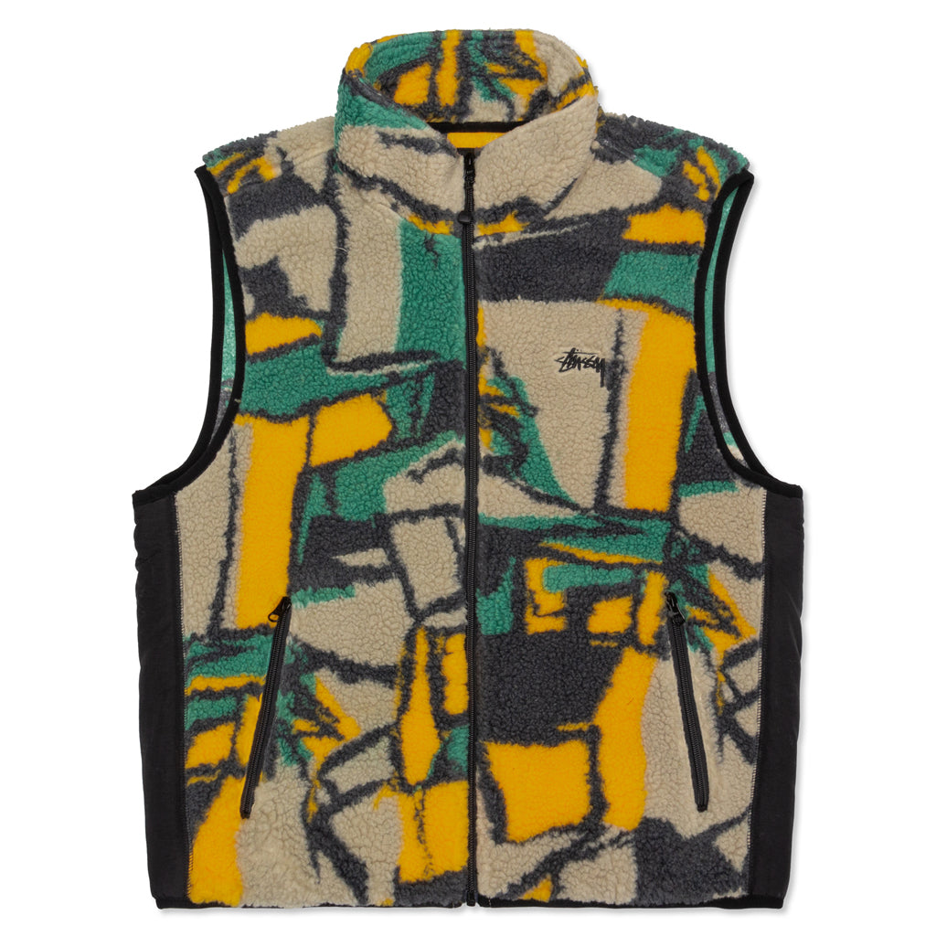 Block Sherpa Vest - Multi