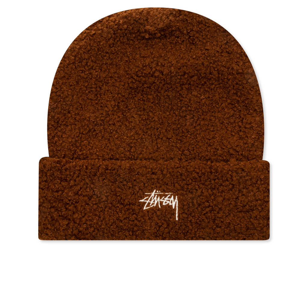 Boucle Fleece Beanie - Brick Red