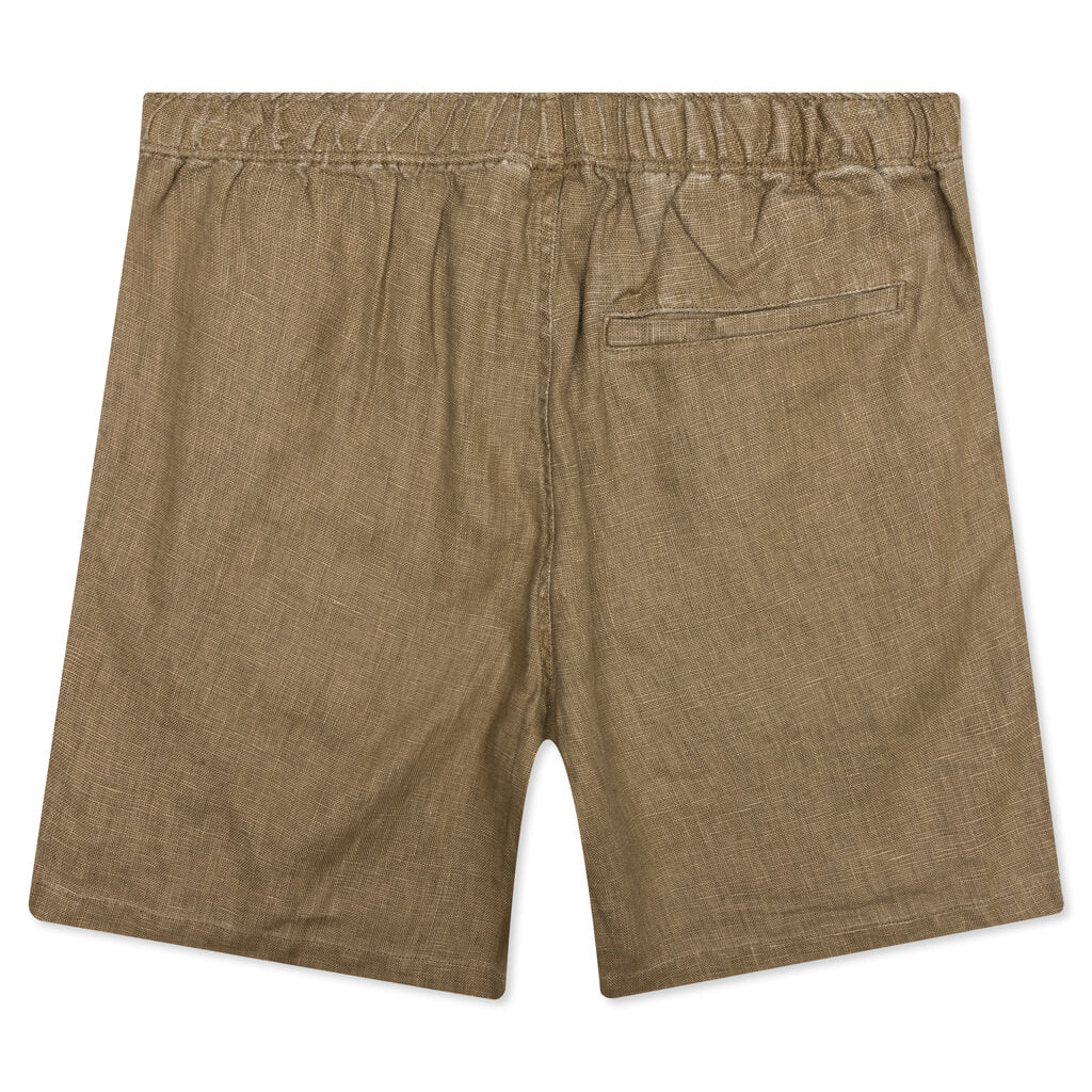 Boxy Linen Short - Olive