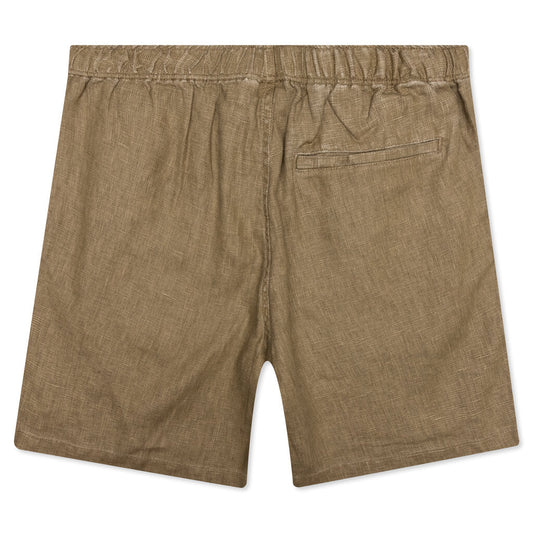 Boxy Linen Short - Olive