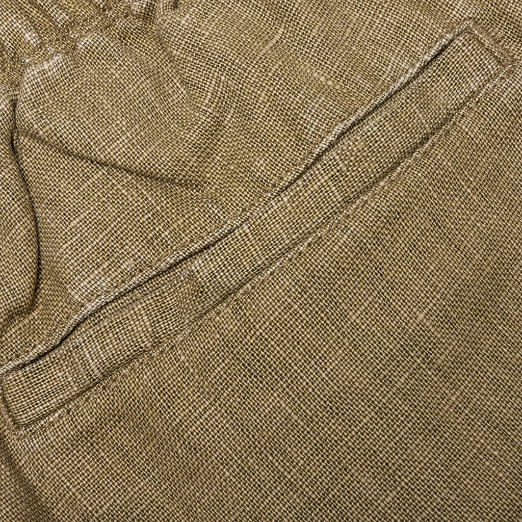 Boxy Linen Short - Olive