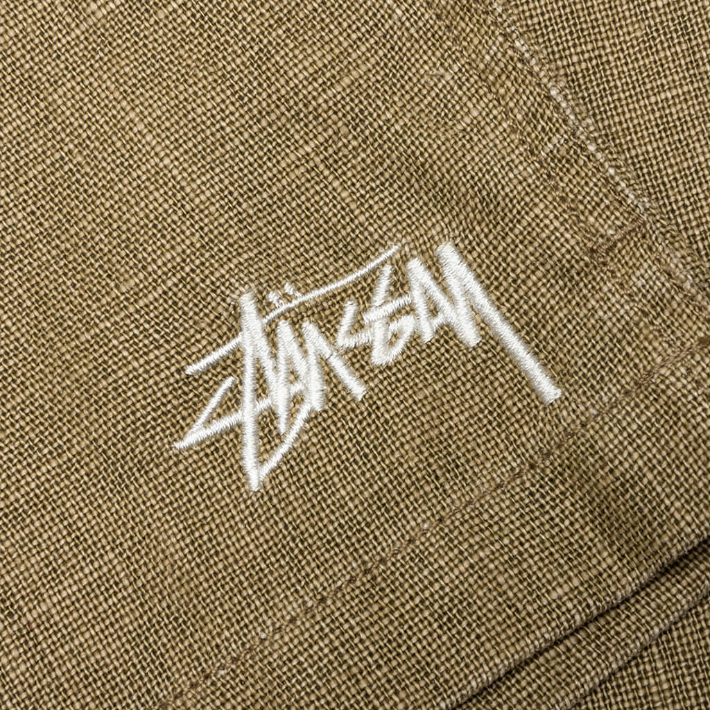 Boxy Linen Short - Olive