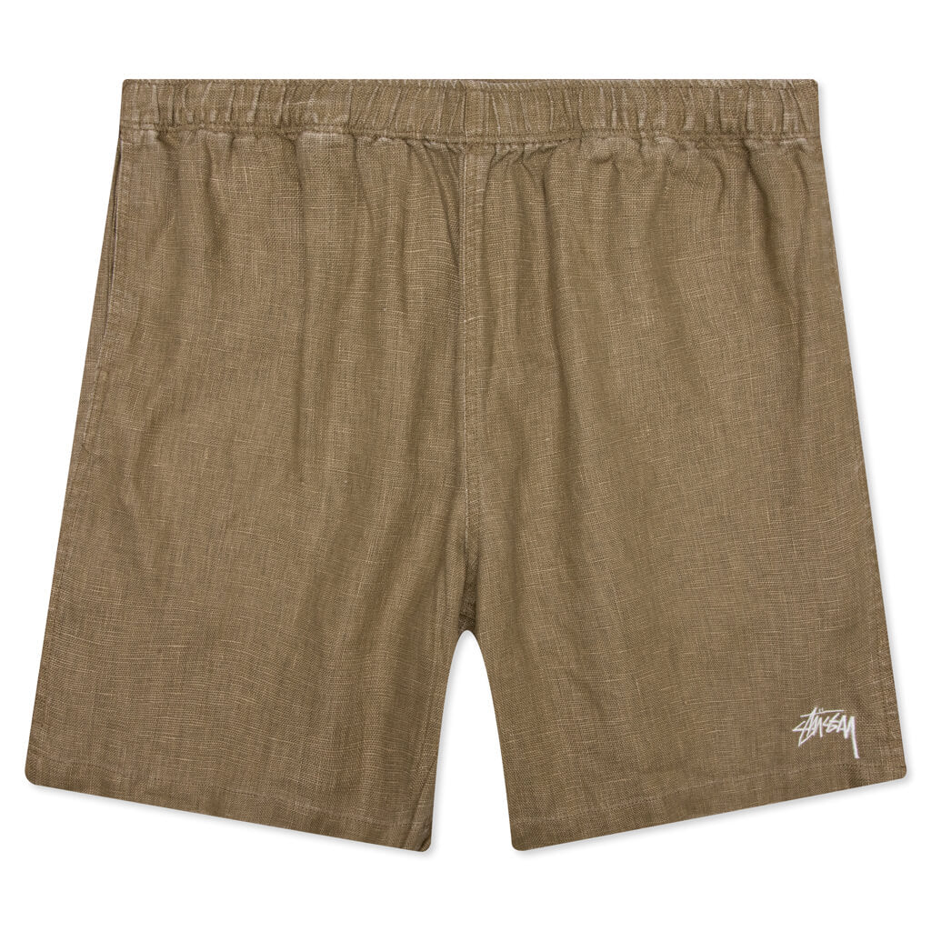 Boxy Linen Short - Olive