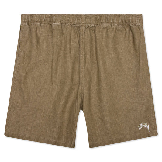 Boxy Linen Short - Olive
