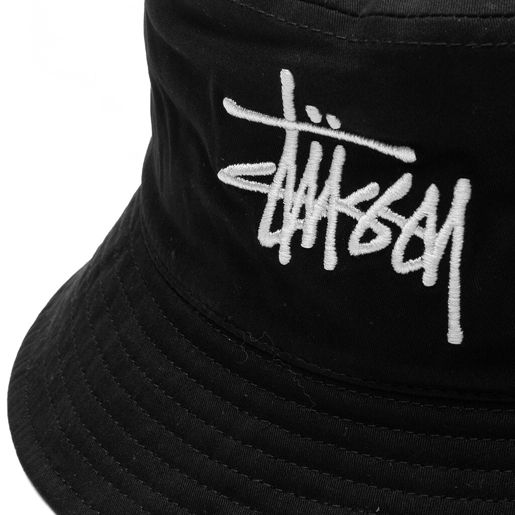 Brushed Big Basic Bucket Hat - Black