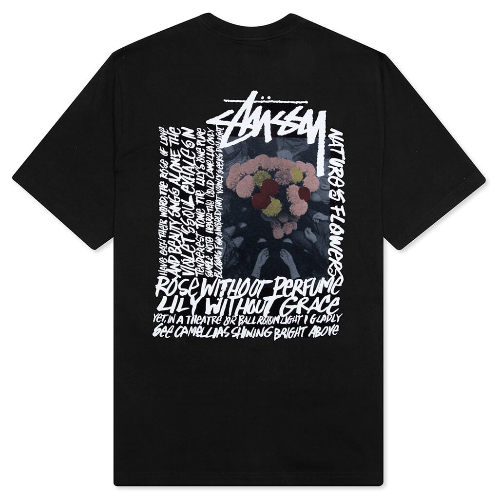 Camellias Pigment Dyed Tee - Black