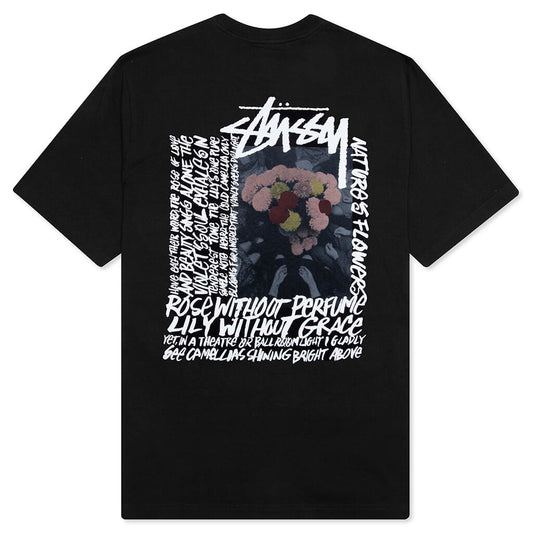 Camellias Pigment Dyed Tee - Black