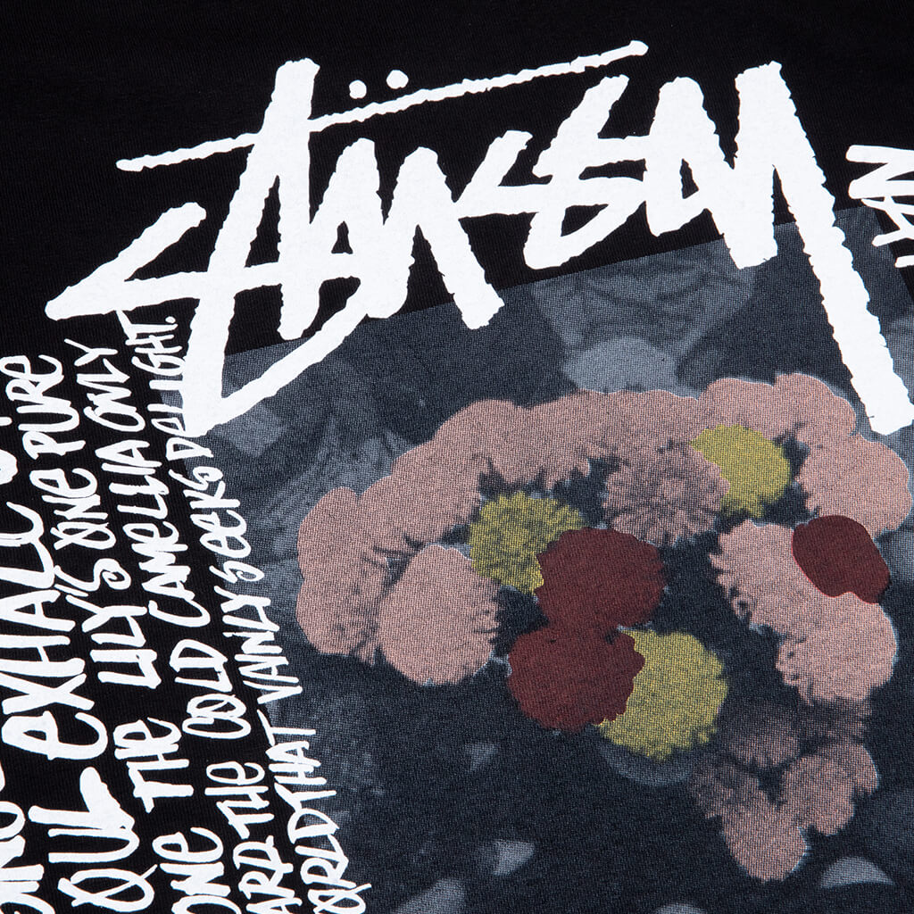 Camellias Pigment Dyed Tee - Black