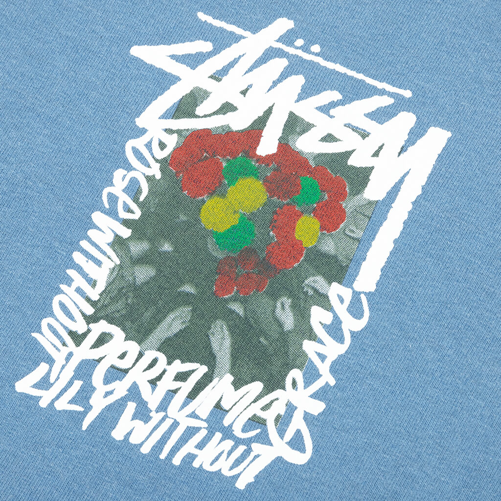 Camellias Pigment Dyed Tee - Blue
