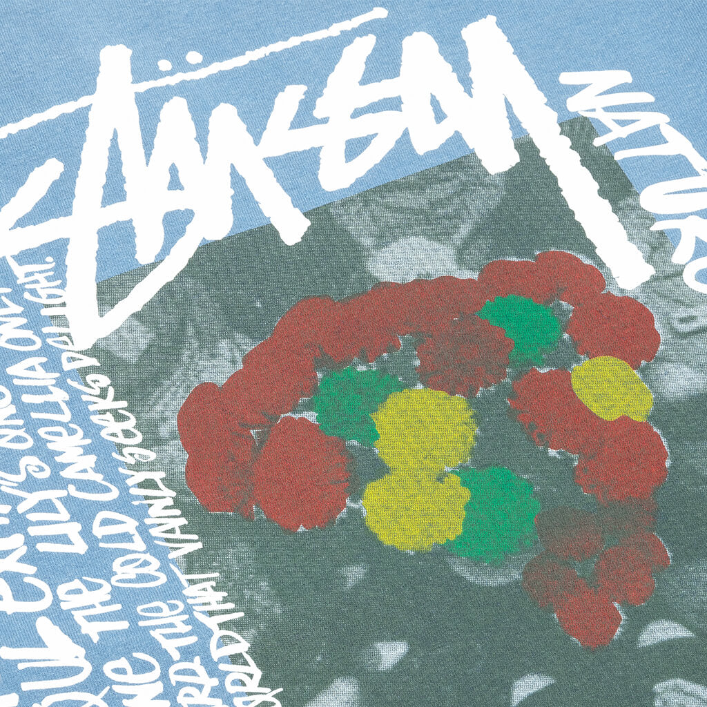 Camellias Pigment Dyed Tee - Blue