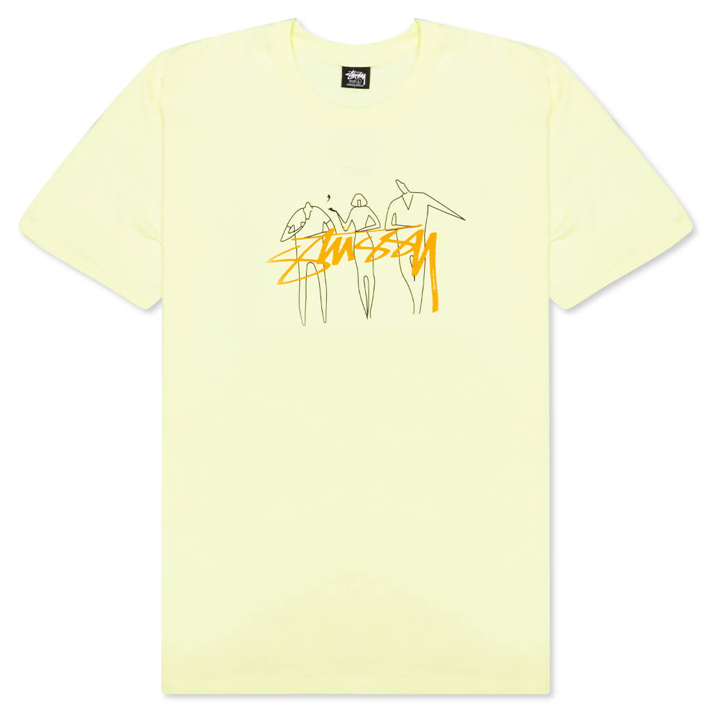 3 People Tee - Pale Yellow