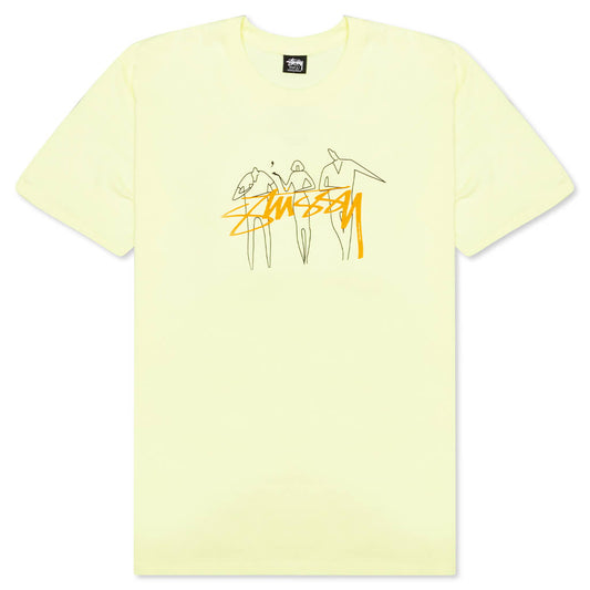 3 People Tee - Pale Yellow