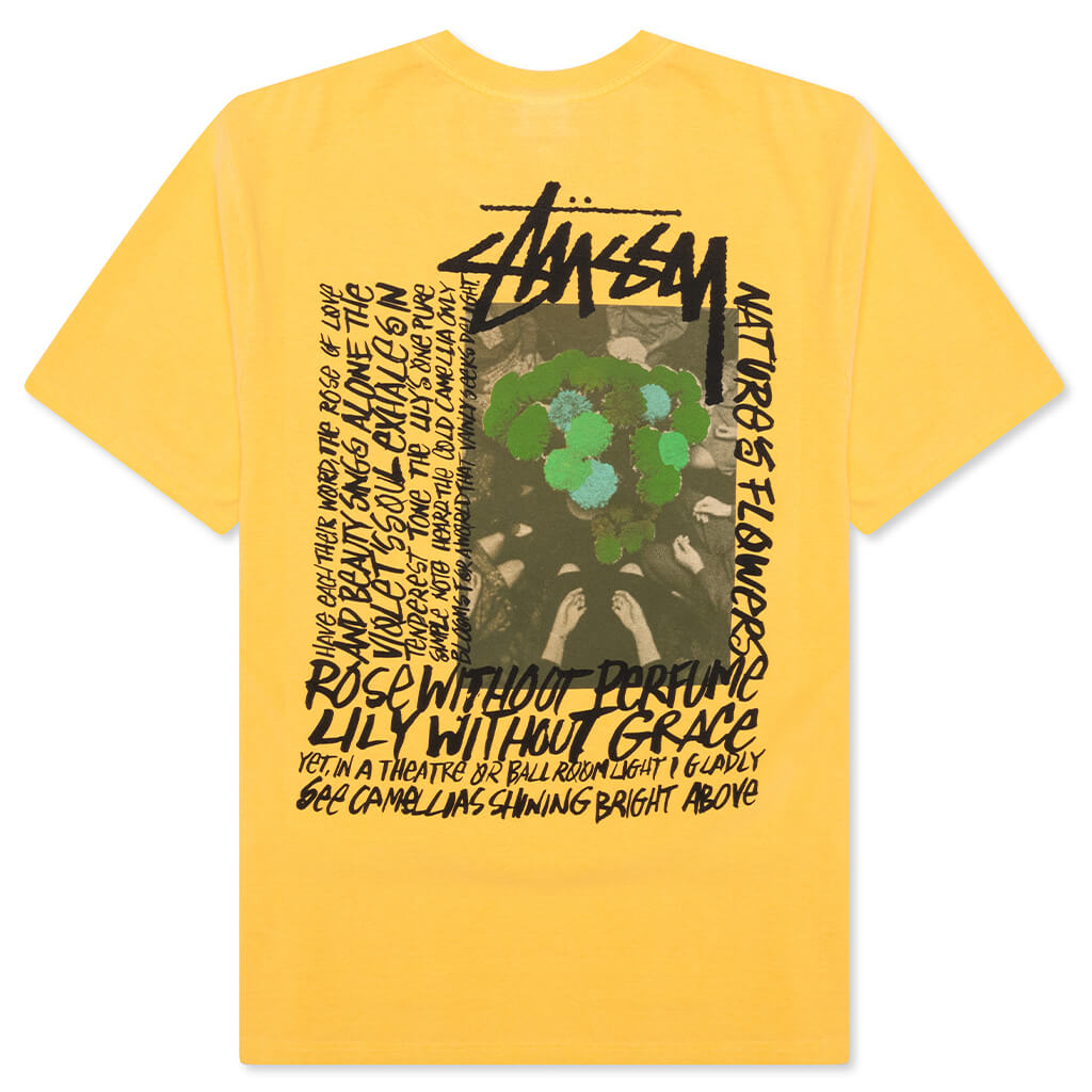 Camellias Pigment Dyed Tee - Yellow