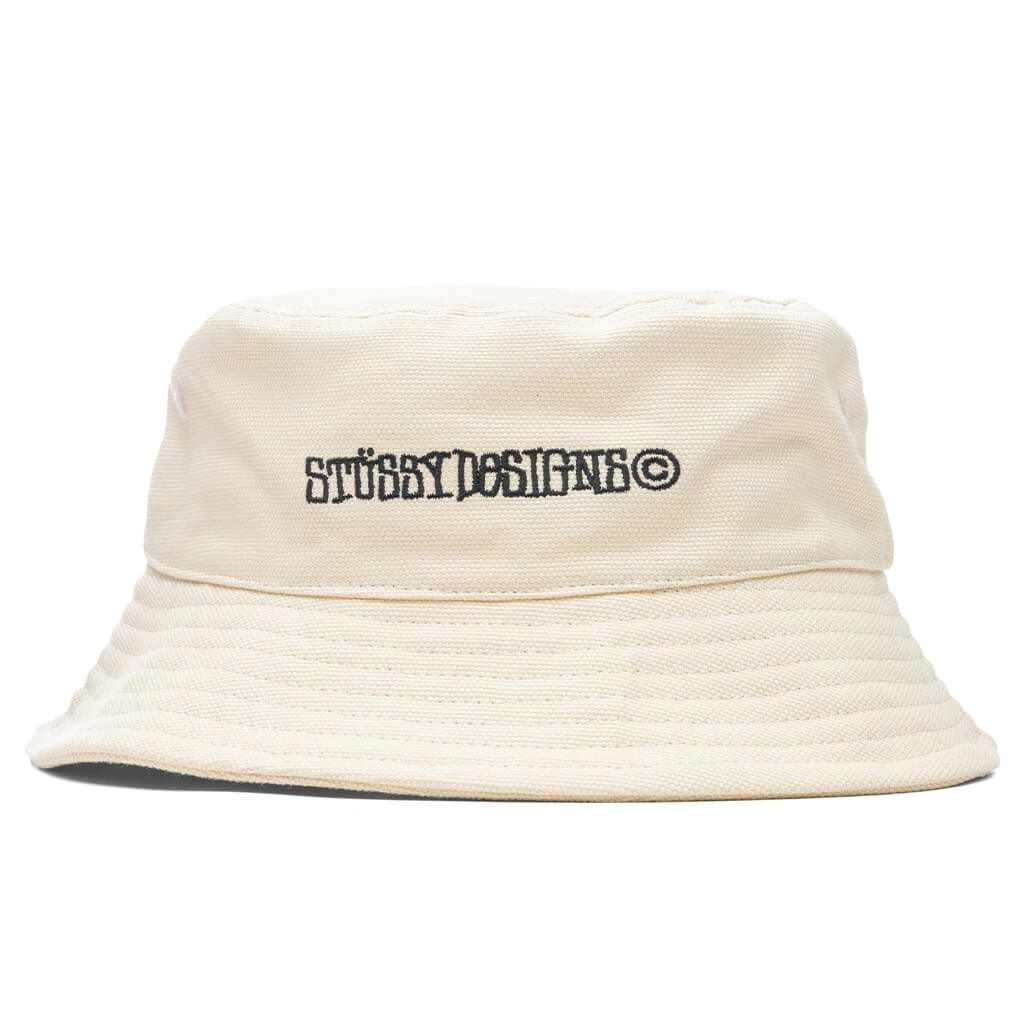 Canvas Wide Brim Bucket Hat - Natural