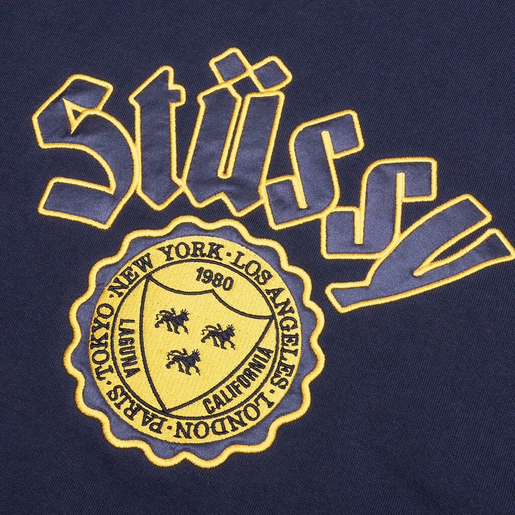 City Seal Applique Hoodie - Navy