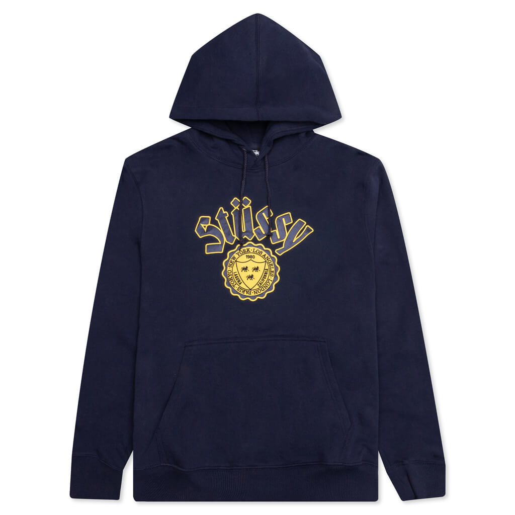 City Seal Applique Hoodie - Navy