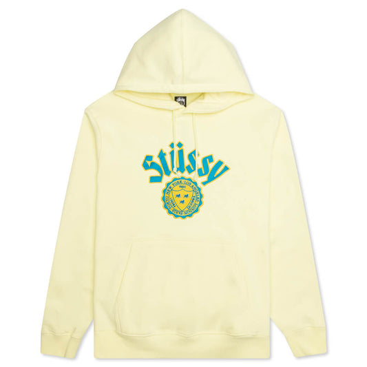 City Seal Applique Hoodie - Pale Yellow