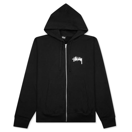 Classic Dot Zip Hoodie - Black