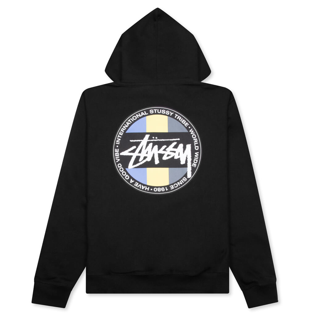 Classic Dot Zip Hoodie - Black
