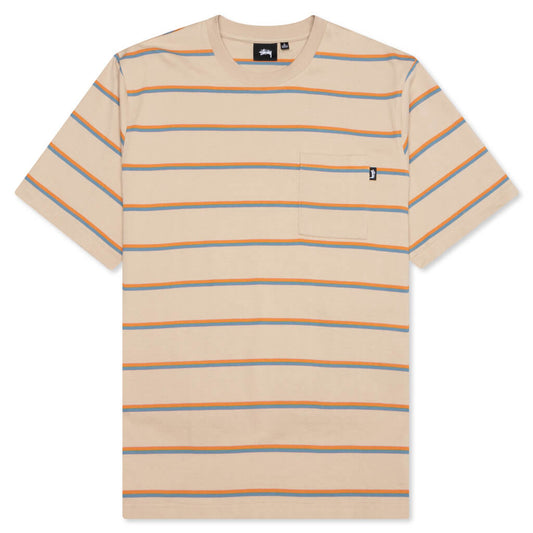 Classic Mini Stripe Crew - Tan