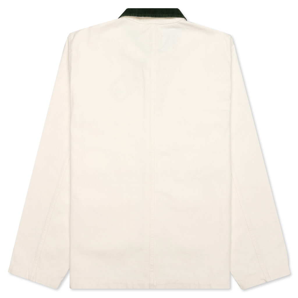 Cord Collar Canvas Chore Jacket - Bone