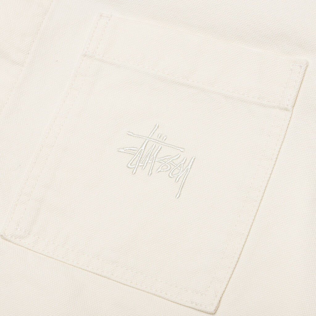 Cord Collar Canvas Chore Jacket - Bone
